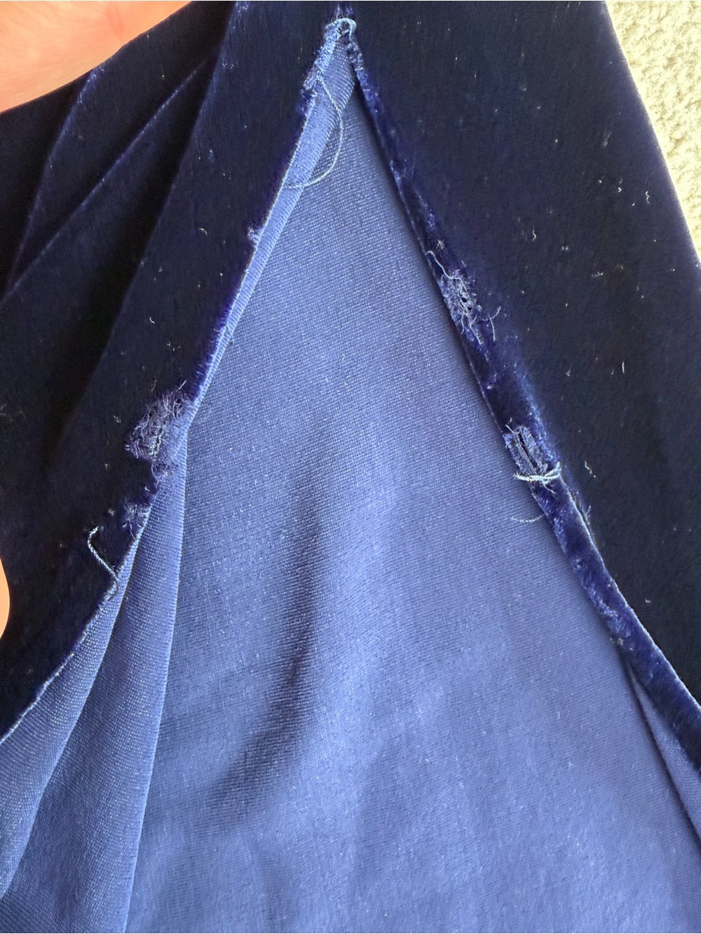 Reformation Navy Velvet Slip Maxi Dress - Picture 11 of 13